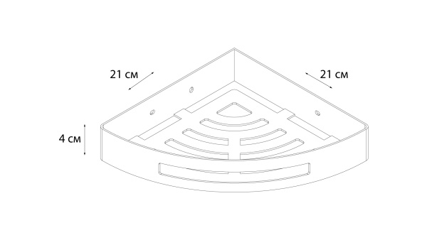 Полка FIXSEN Hotel угловая одноэтажная FX-31003A