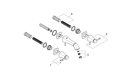 Смеситель для раковины Grohe Grandera 20414 IG0 (20414IG0) хром/золото