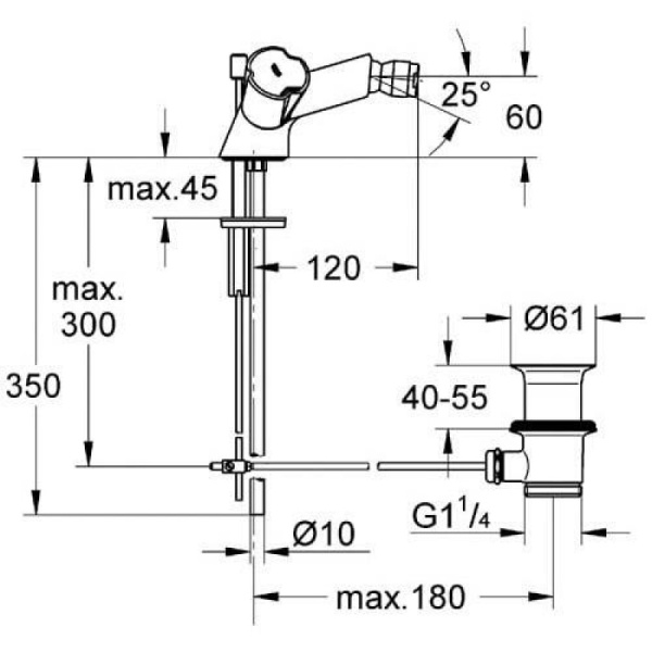 Смеситель для биде Grohe Costa L 24480 000 (24480000)