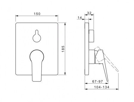 Панель смесителя для душа Oras Twista 3888