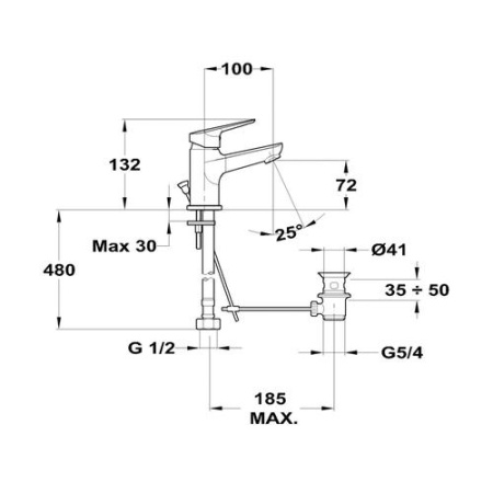 Смеситель для умывальника  Mofem BRIDGE 150-1813-00