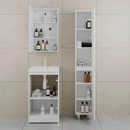Тумба без раковины 50 см  Style Line Моно СС-00002488 белый глянец