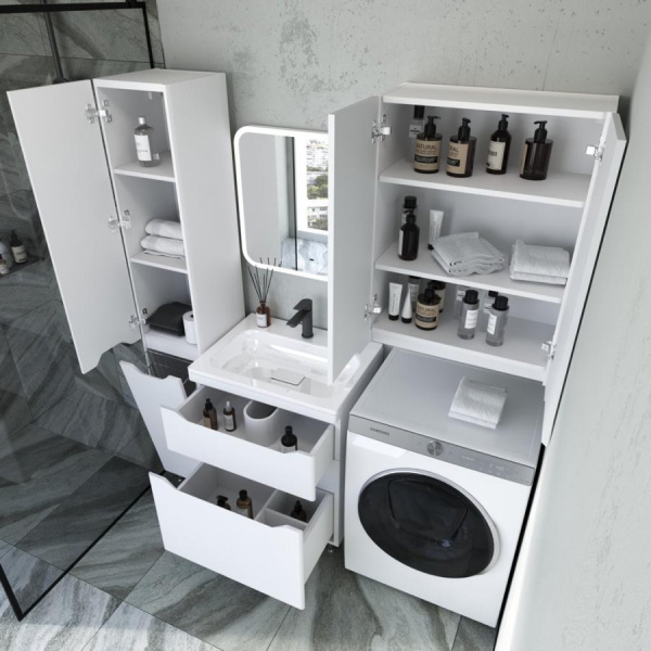 Тумба под раковину Style Line Марелла 60 Люкс Plus СС-00002395 белый матовый