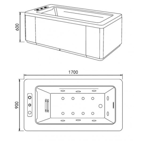 Гидромассажная ванна Gemy G9253 Black