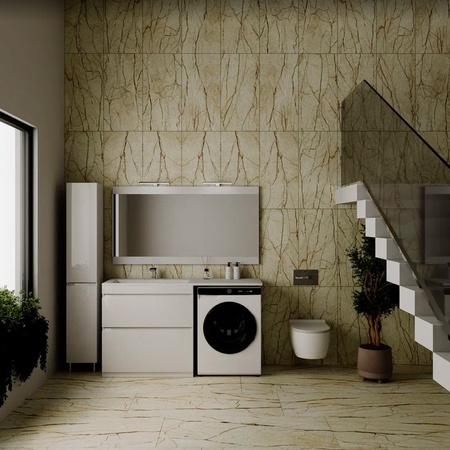 Тумба под стиральную машину напольная Style Line Даллас СС-00002303 белый
