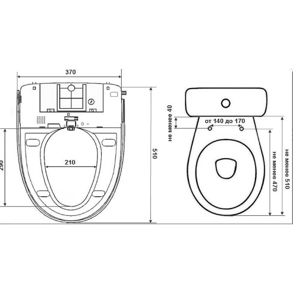 Крышка-биде Timo TE-720 Белая с Микролифтом