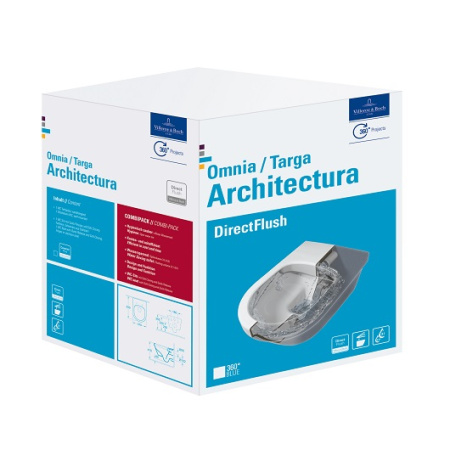 Унитаз подвесной безободковый Villeroy & Boch Architectura 5684 HR R1 (5684HRR1) CeramicPlus,