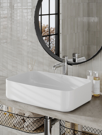 Раковина накладная (60х37,5) Orange  B07-600W белый глянец