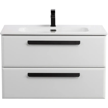Тумба под раковину Cezares ECO-CER-N-800-2C-SO-BL Bianco Lucido без ручек