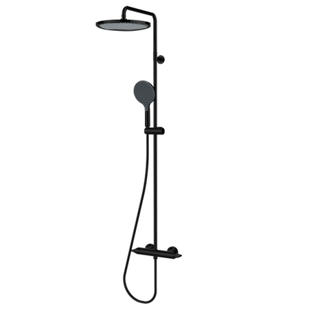 Душевая система с термостатом Bossini Apice L10505.073 черный матовый
