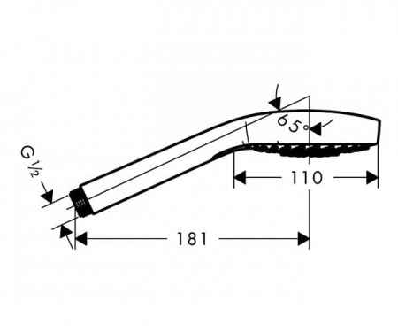 Ручной душ Hansgrohe Croma E 110 1jet EcoSmart 26815400 белый/хром