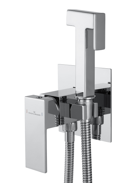 Смеситель с гигиеническим душем встраиваемый WONZON & WOGHAND CUBE, хром WW-88829016-CR Смеситель с гигиеническим душем встраиваемый WONZON & WOGHAND CUBE, хром WW-88829016-CR