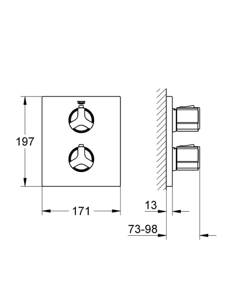 Термостат для душа для скрытого монтажа Grohe Allure 19307 000 (19307000)