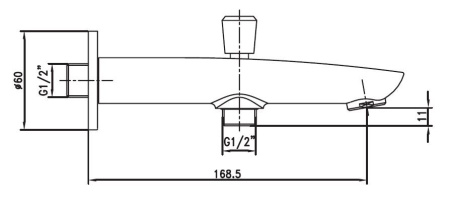 Излив для ванны ESKO SP10