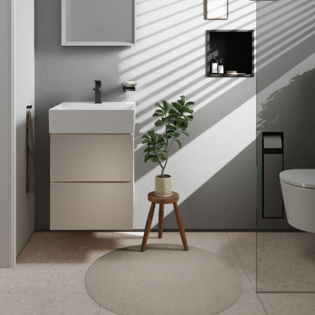 Смеситель для раковины с донным клапаном Push-Open Hansgrohe Metropol 32500670 черный матовый