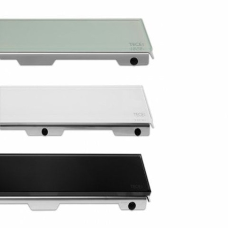Накладная панель стеклянная 90 см Tece ТЕСЕdrainline 600992 черный