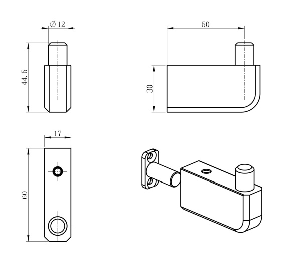 Крючок для ванной WONZON & WOGHAND, хром WW-V3301-CR