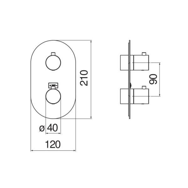 Термостат для ванны Nobili Live WE00102/TCR