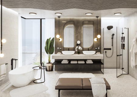 Косметическое зеркало Hansgrohe AddStoris 41791670 черный матовый