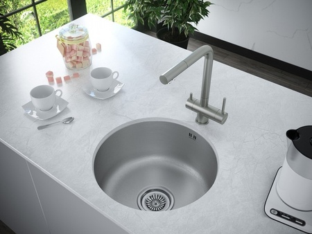 Кухонная мойка Paulmark Werra PM404646-BS брашированная нерж. сталь