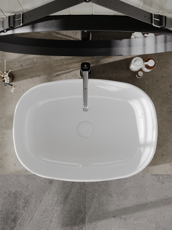 Раковина накладная (60х42) Orange  B08-600W белый глянец