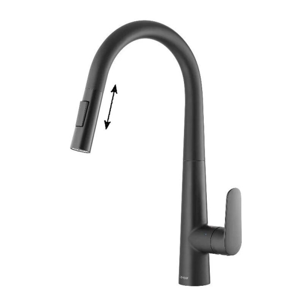 Смеситель для кухни с выдвижным изливом Arrow AG4519MB черный