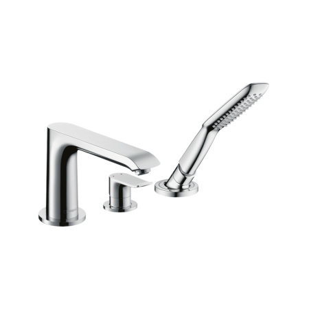 Смеситель на борт ванны на 3 отверстия Hansgrohe Metris 31190000 хром