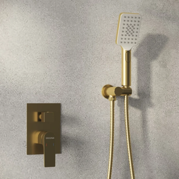 Душевая система скрытого монтажа Grossman Classic 501.K35.04.320 золото сатин Душевая система скрытого монтажа Grossman Classic 501.K35.04.320 золото сатин