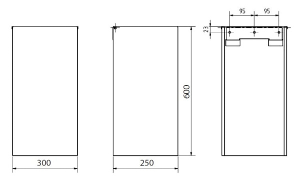 Квадратная мусорная корзина 45 л Bemeta Hotel 101915121