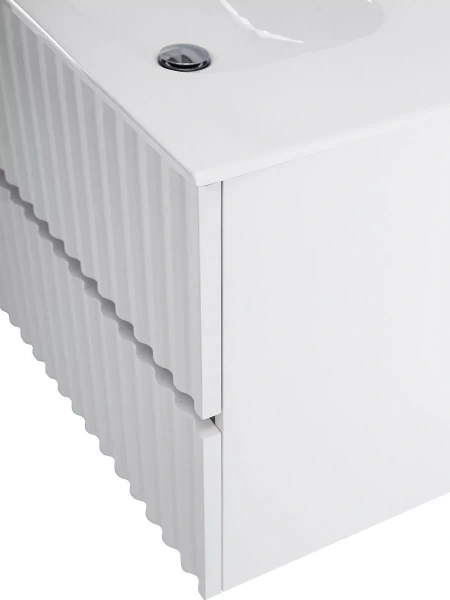 База под раковину Art&Max Еlegant AM-ELEGANT-800-2C-SO-BL-LED-P Белый глянец