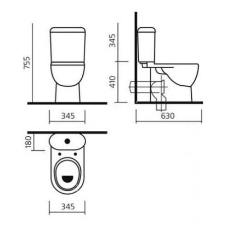 Унитаз-компакт Sanita luxe Art luxe ARTSLCC01040622