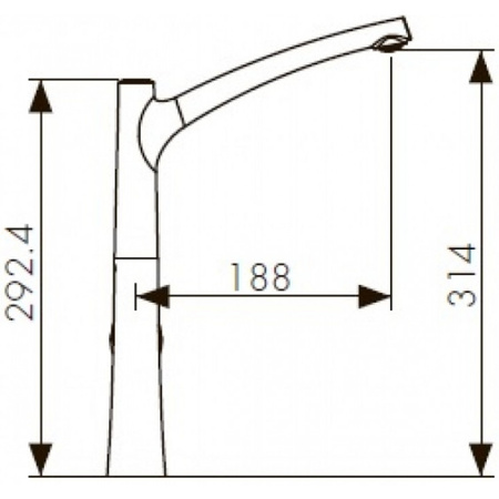 Смеситель для кухонной мойки KAISER Stick (49144)