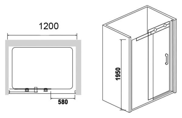 Душевая дверь в нишу RGW Tornado TO-13 06071312-11