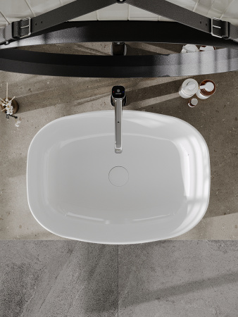 Раковина накладная (50х38) Orange  B08-500W белый глянец