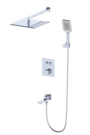 Душевая система с термостатом встраиваемая WONZON & WOGHAND, хром WW-88929003-CR