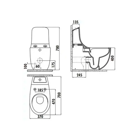 Бачок для унитаза Creavit Foglia FG400-00CB00E-0000