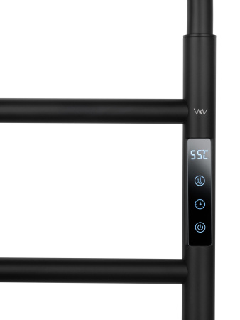 Полотенцесушитель электрический WONZON & WOGHAND WISMAR, черный матовый WW-AL201-MB