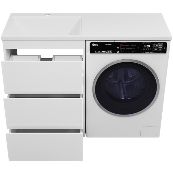 Тумба с раковиной под стиральную машину Brevita Grafit 60  УТ000014841