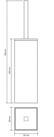 Туалетный ершик Bemeta Nero 135913090