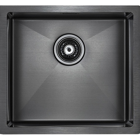 Кухонная мойка Paulmark Weser PM804844-GM вороненая сталь