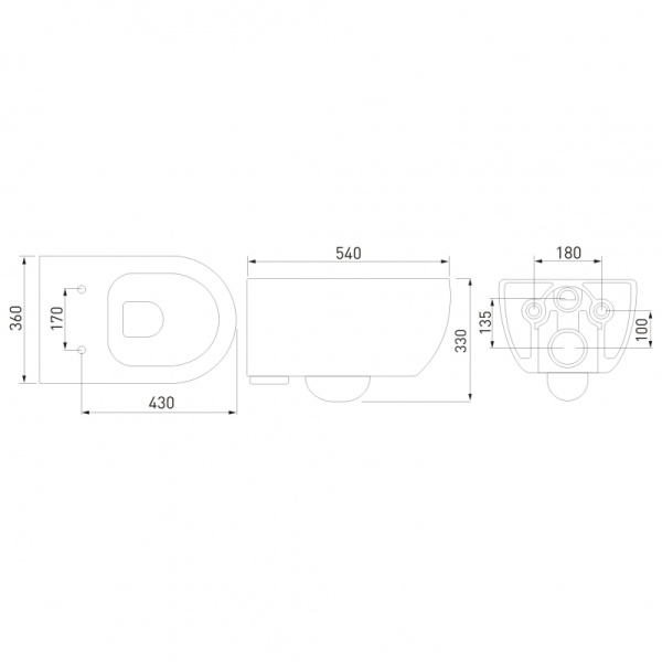 Унитаз Berges Wasserhaus Ego XL Rimless 082124