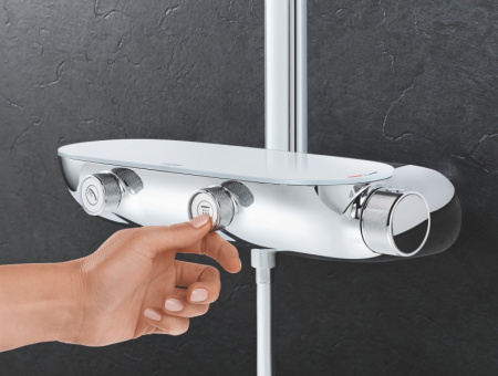 Душевая система с термостатом для настенного монтажа Grohe Rainshower System SmartControl 360 MONO 26361 000 (26361000) хром