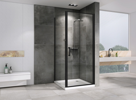 Душевой уголок (80х70) ABBER Sonnenstrand AG04080B-S70B черный
