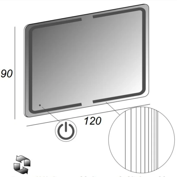 Зеркало (120х90) Cezares 40312