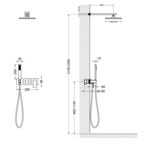 Душевой комплект Timo Selene SX-2169/03SM