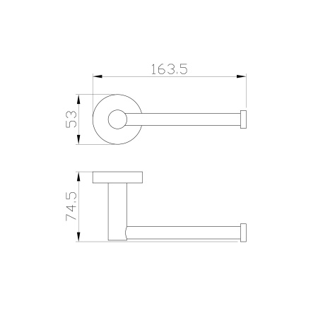 Держатель для туалетной бумаги без крышки WONZON & WOGHAND EASY, хром WW-8156