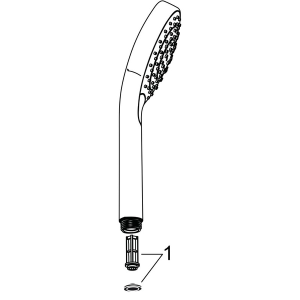 Ручной душ Hansgrohe Croma 110 Select S Vario EcoSmart 26803400 белый/хром