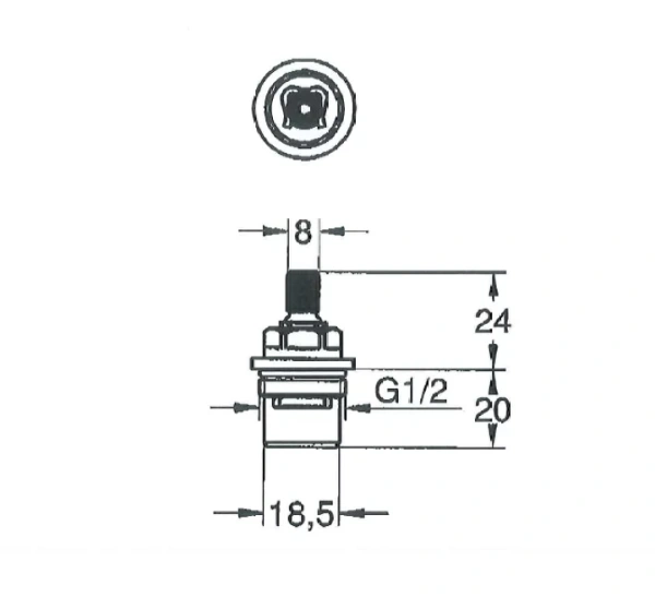 Кран-букса керамическая Grohe 46318 000 (46318000) Кран-букса керамическая Grohe 46318 000 (46318000)