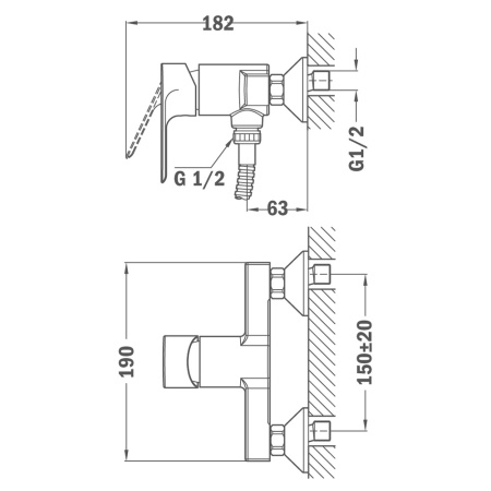 Смеситель для душа Teka Calvia 322310200 