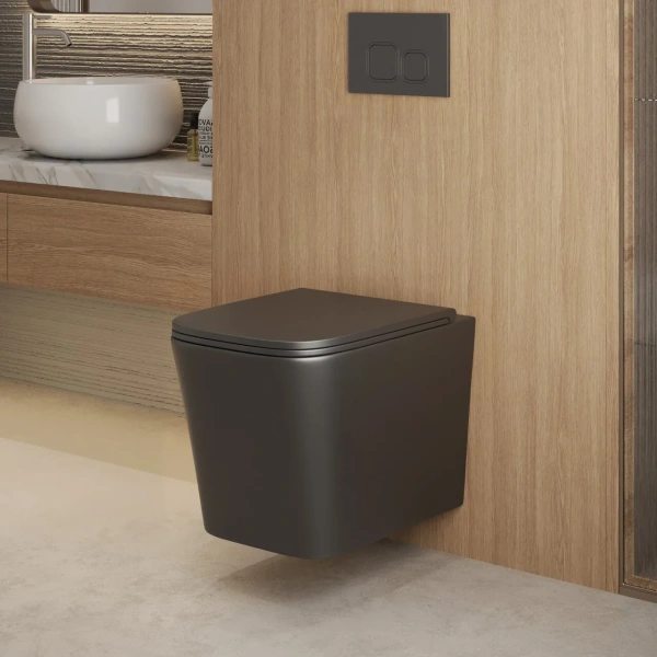 Унитаз подвесной безободковый Grossman  GR-4441BMSQ с сиденьем микролифт